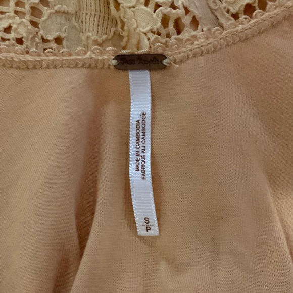 Free People Creamsicle Lace Boho Mini Dress Size Small - Picture 7 of 9